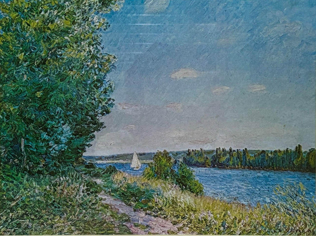 Normandy, the water path, in the evening at Sahurs