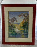 Sunlit Bridge Over the River