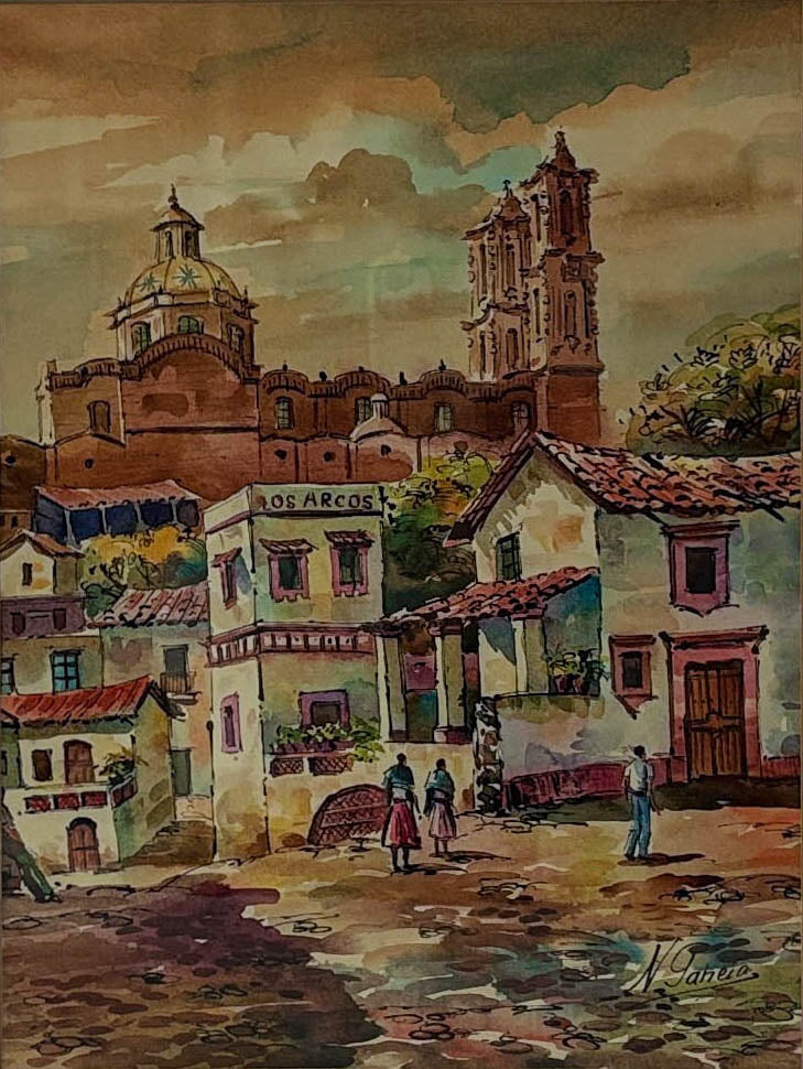 Plaza Beneath the Cathedral Towers