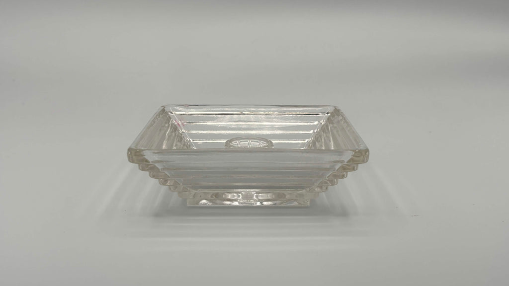 Stepped Pressed Glass Ashtray/Trinket Bowl