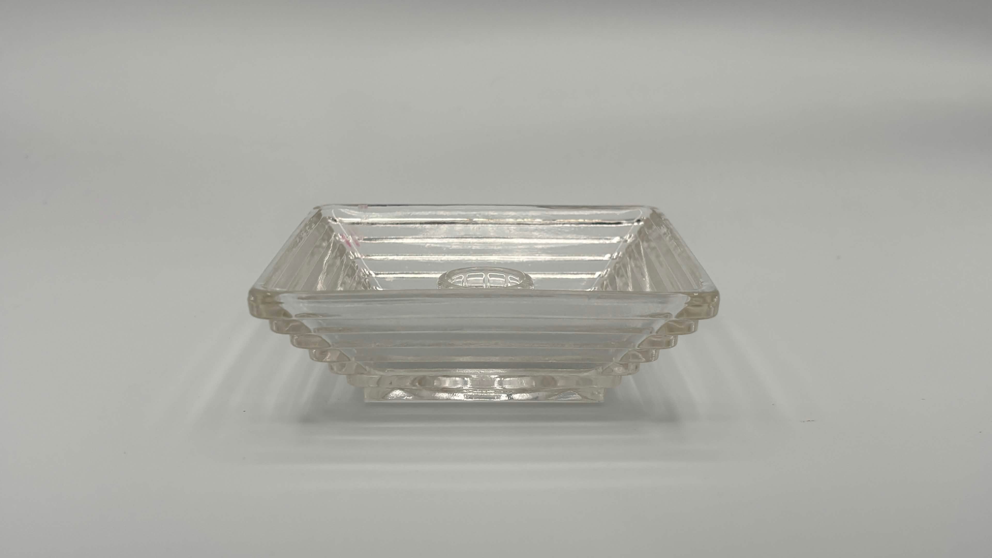 Stepped Pressed Glass Ashtray/Trinket Bowl