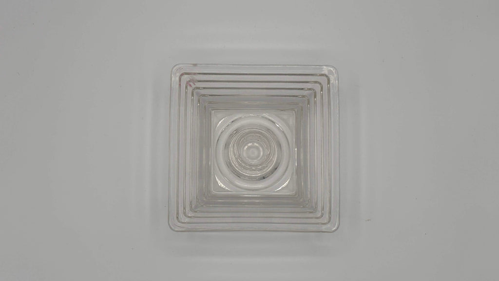 Stepped Pressed Glass Ashtray/Trinket Bowl