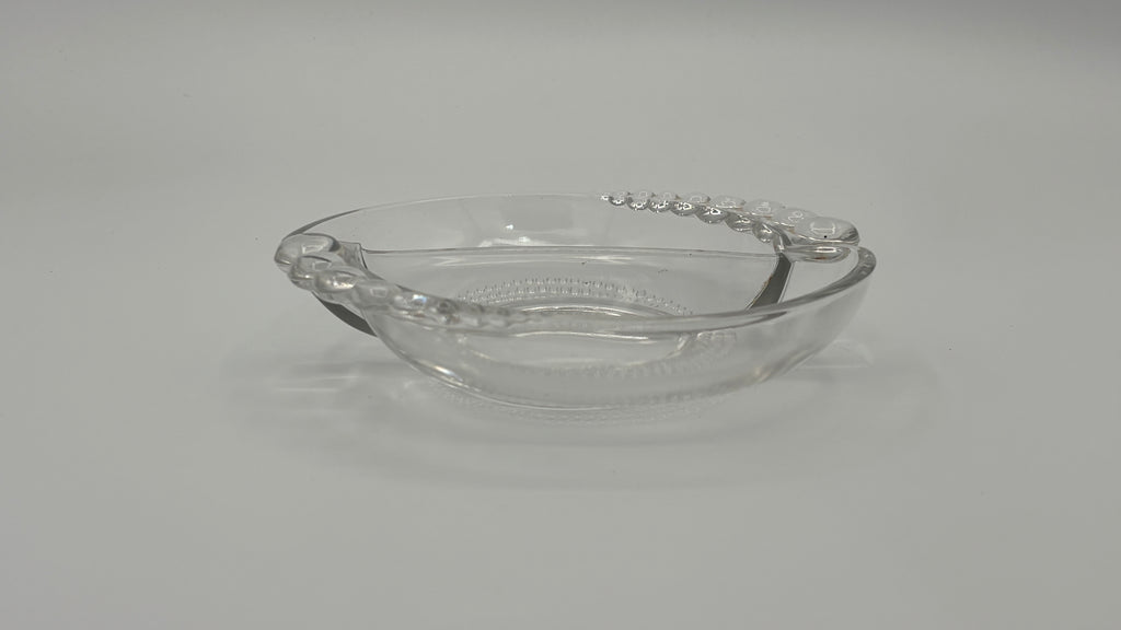 Glass Divided Oval Dish