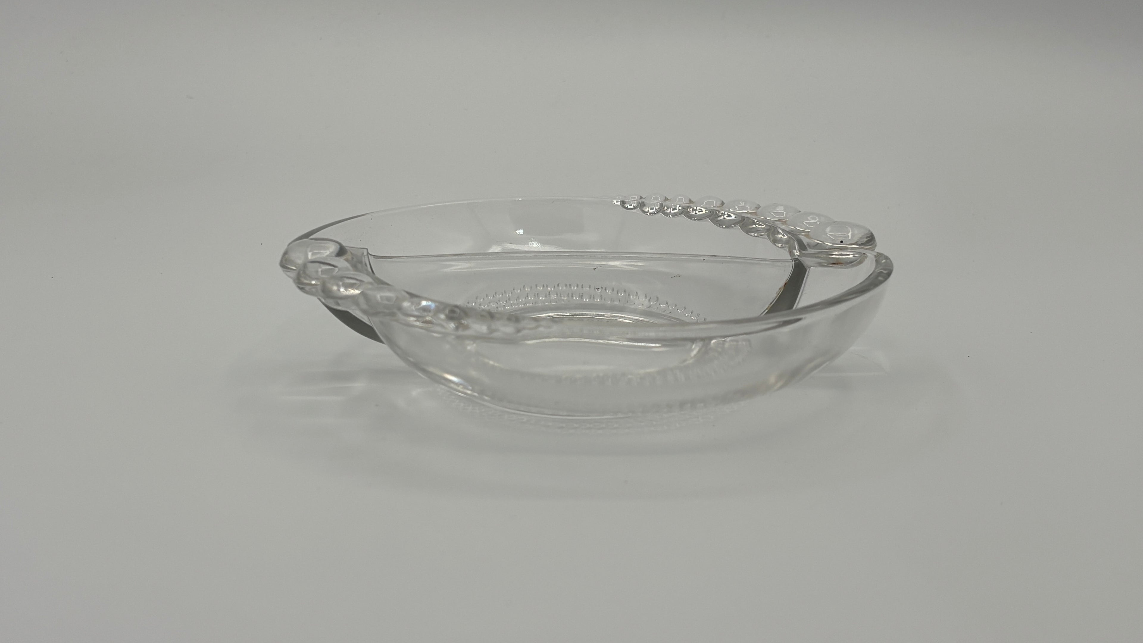 Glass Divided Oval Dish