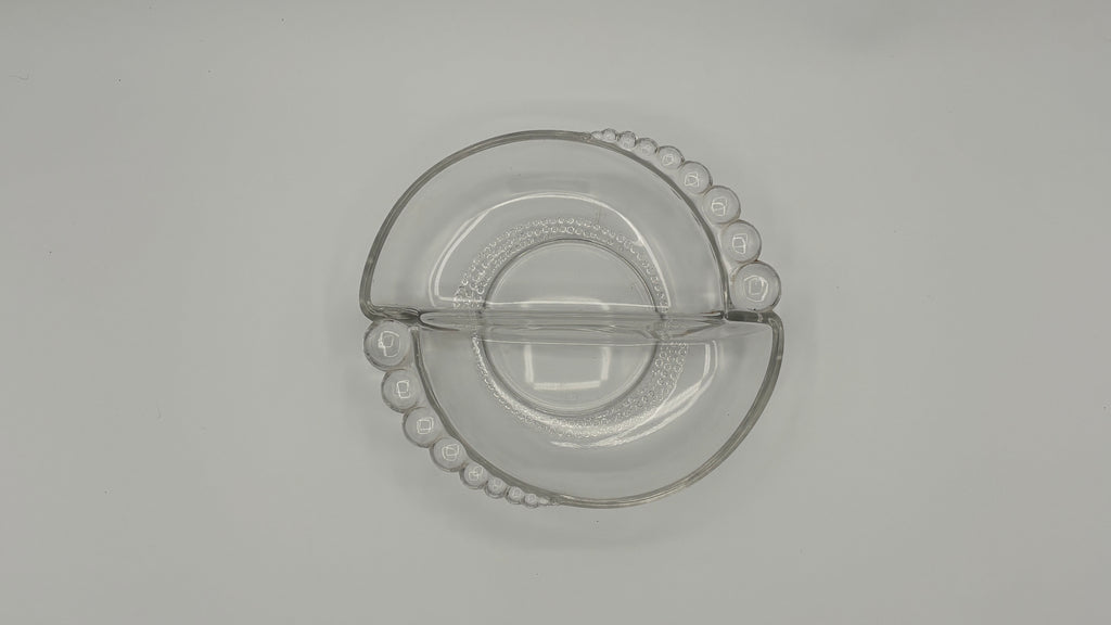 Glass Divided Oval Dish