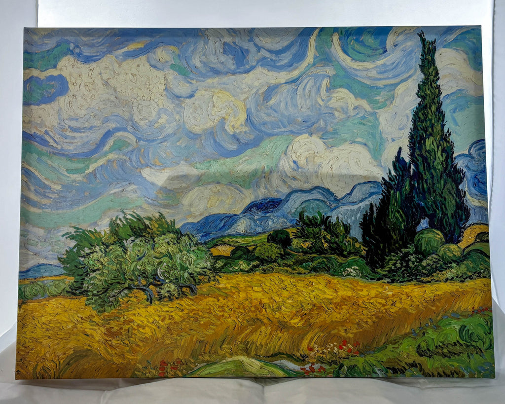 Wheat Field With Cypresses